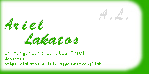 ariel lakatos business card